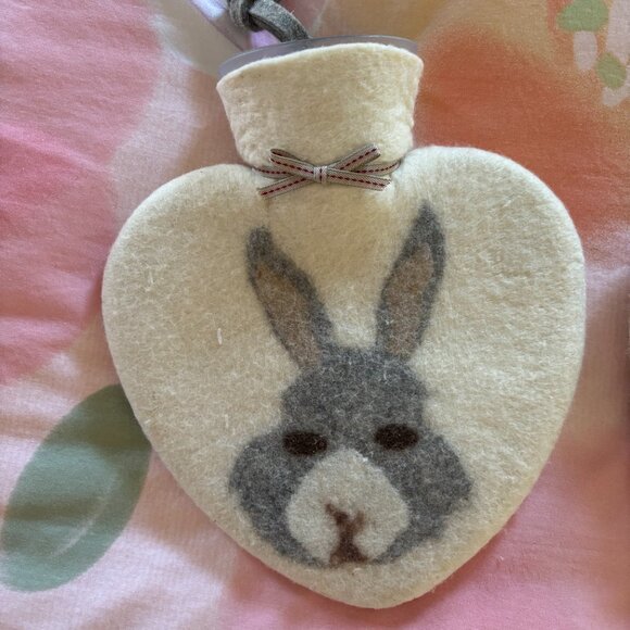 Set of Two Hot Water Bottles with Wool Covers - Picture 2 of 3